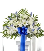 Blue & White Sympathy Standing Basket