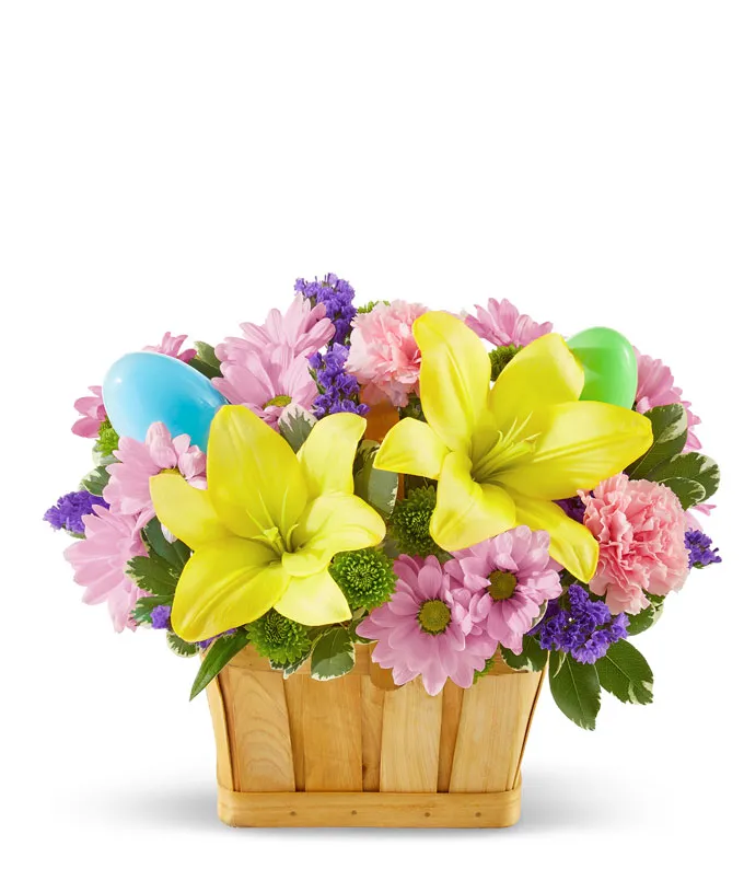 Easter Egg Floral Basket Easter Egg Floral Basket