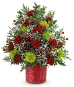 Shimmering Crimson Holiday Tree