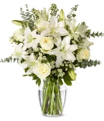 With All Our Sympathy Lily Arrangement